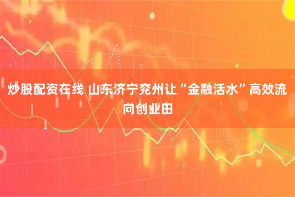 炒股配资在线 山东济宁兖州让“金融活水”高效流向创业田